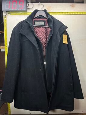 Marc New York Andrew Marc Black Quilted Lined Coat Mens XL